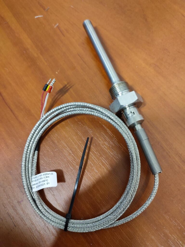 Czujnik temperatury TOPE-3-100-M20x1,5-Pt100-B-2-Ws-1,5m