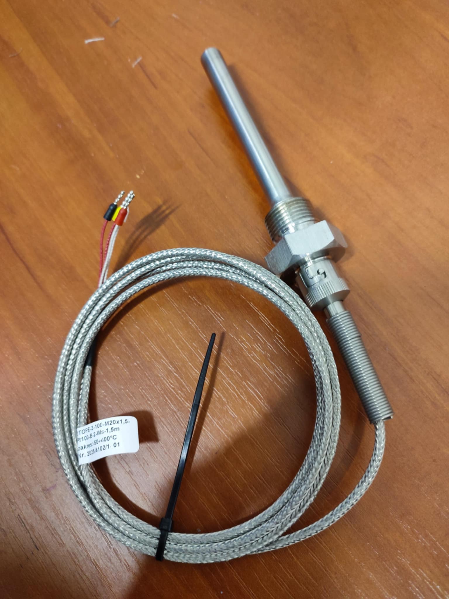 Czujnik temperatury TOPE-3-100-M20x1,5-Pt100-B-2-Ws-1,5m